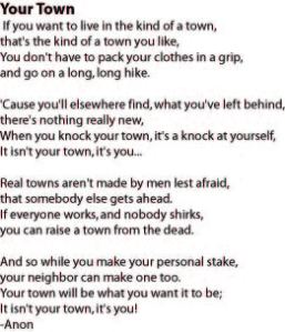 your-town-poem The poem, "Your Town," is one of Sharette's favorites.